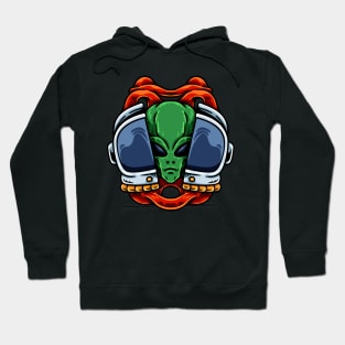 Alien And Astronaut Helmet Hoodie